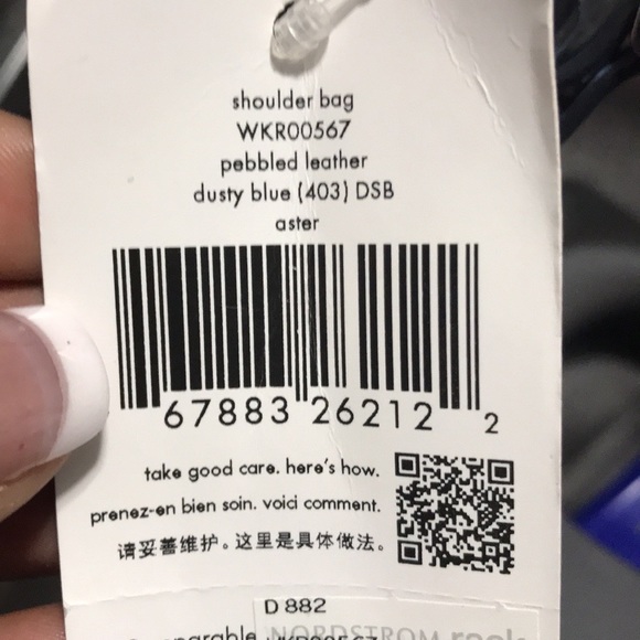 KATE SPADE DUSTY BLUE PEBBLED LEATHER SHOULDER BAG - Picture 8 of 8